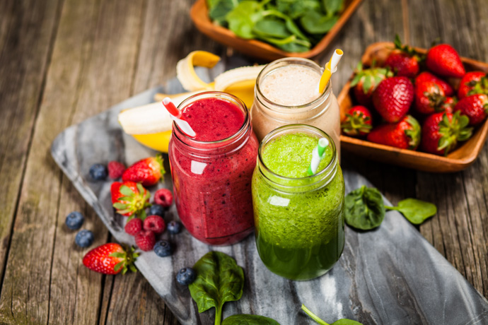 Frutas para hacer batidos proteicos para pacientes oncológicos. 