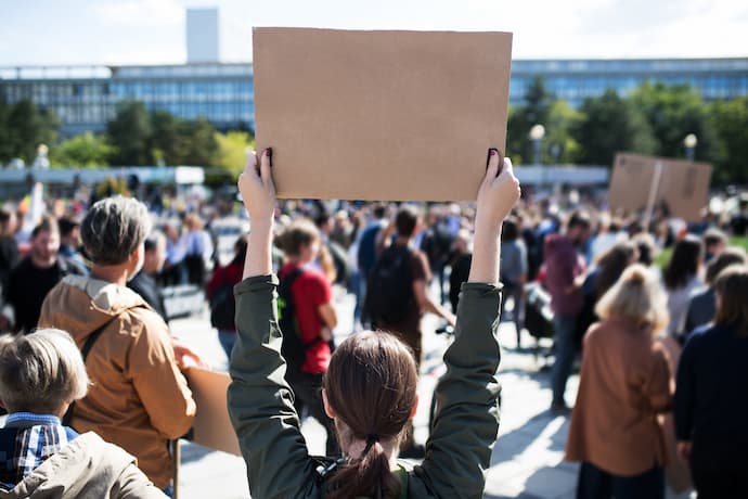 manifestación por causas sociales